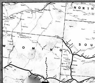 CNW System Map 1981 WY MT ND SD