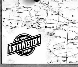 CNW System Map 1981 WY CO NE KS
