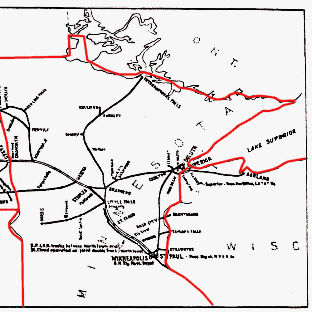 Northern Pacific 1964 System Map